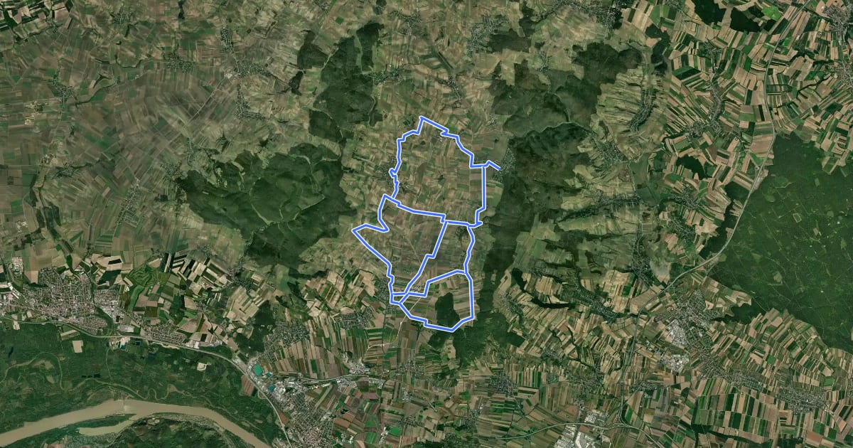 Маршрут Siebenorteweg на спутниковом снимке