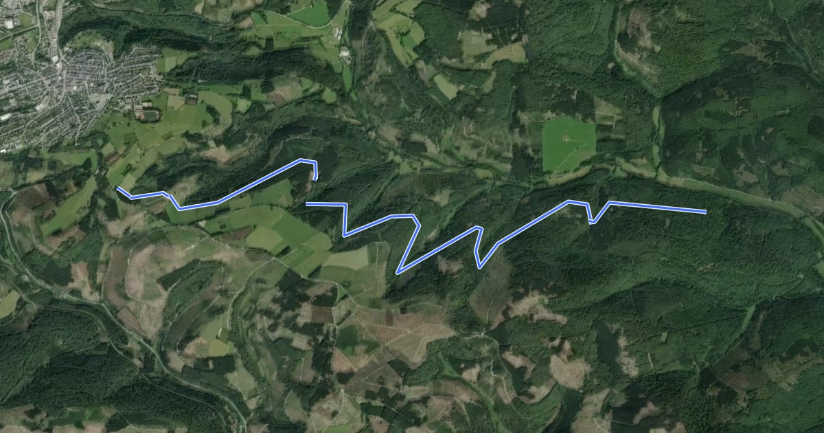 Маршрут Siebentälerweg на спутниковом снимке