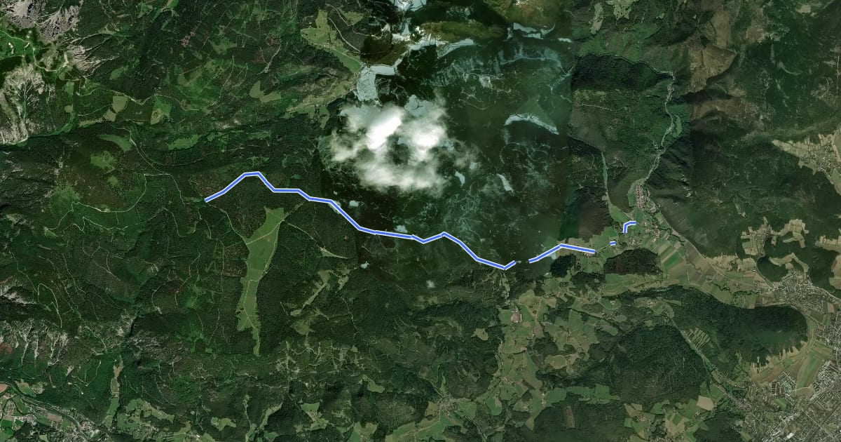 Маршрут Sieding - Thann - Steinfelderhütte - Bürschhof на спутниковом снимке