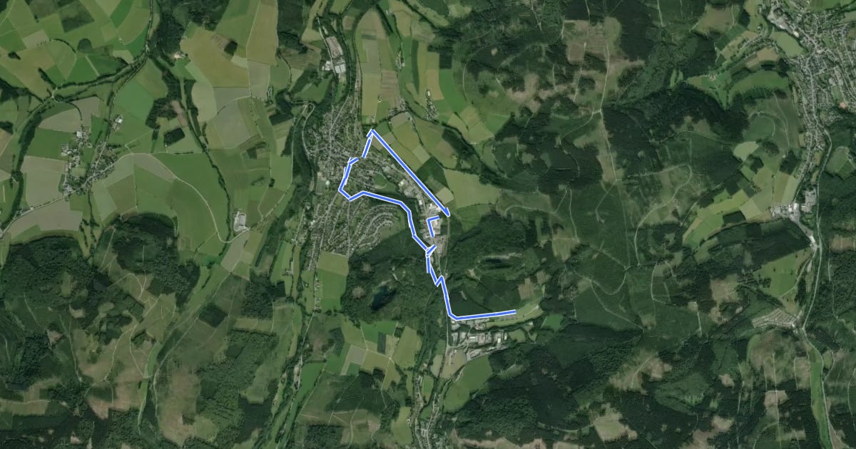 Маршрут Siedlinghausen Rundweg Sh5 St.Blasius-Weg на спутниковом снимке