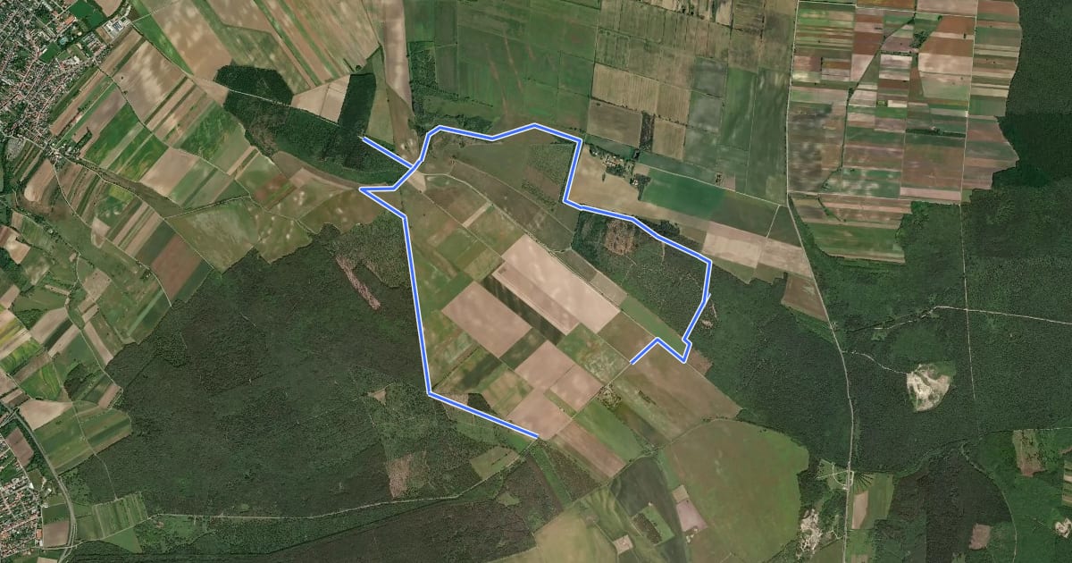 Маршрут Siegendorfer Naturfreunde-Wanderweg на спутниковом снимке