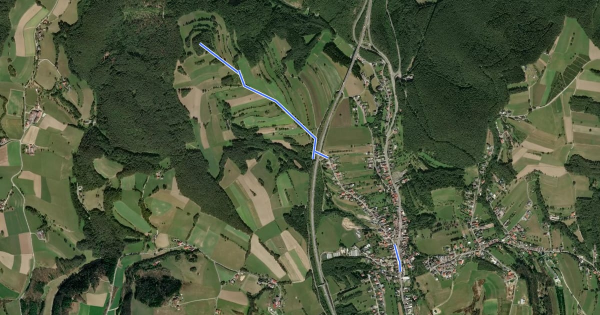Маршрут Sieggrabener Kogelweg на спутниковом снимке