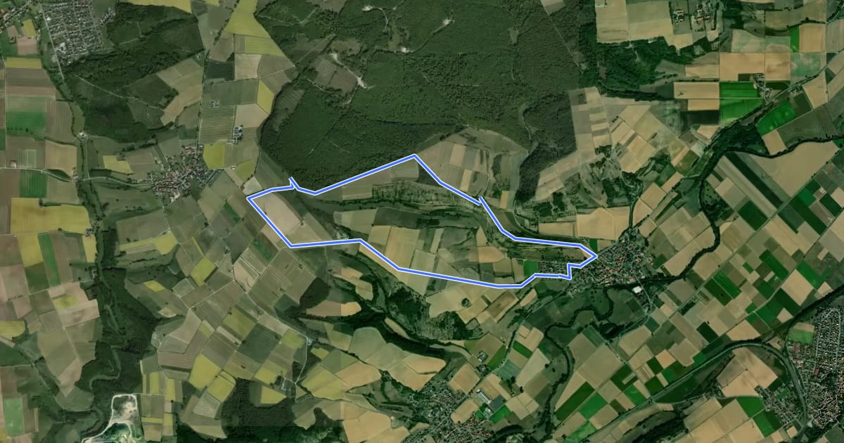 Маршрут Sielen-Rundweg 2 на спутниковом снимке