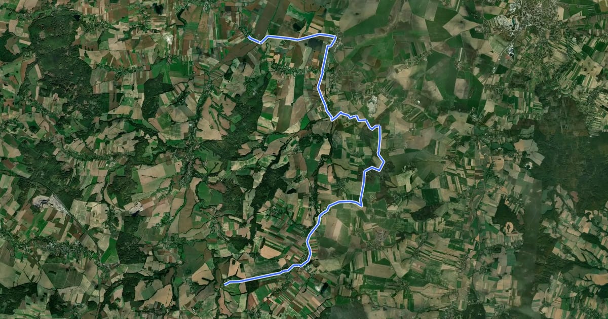 Маршрут Sienice - Karczowice на спутниковом снимке