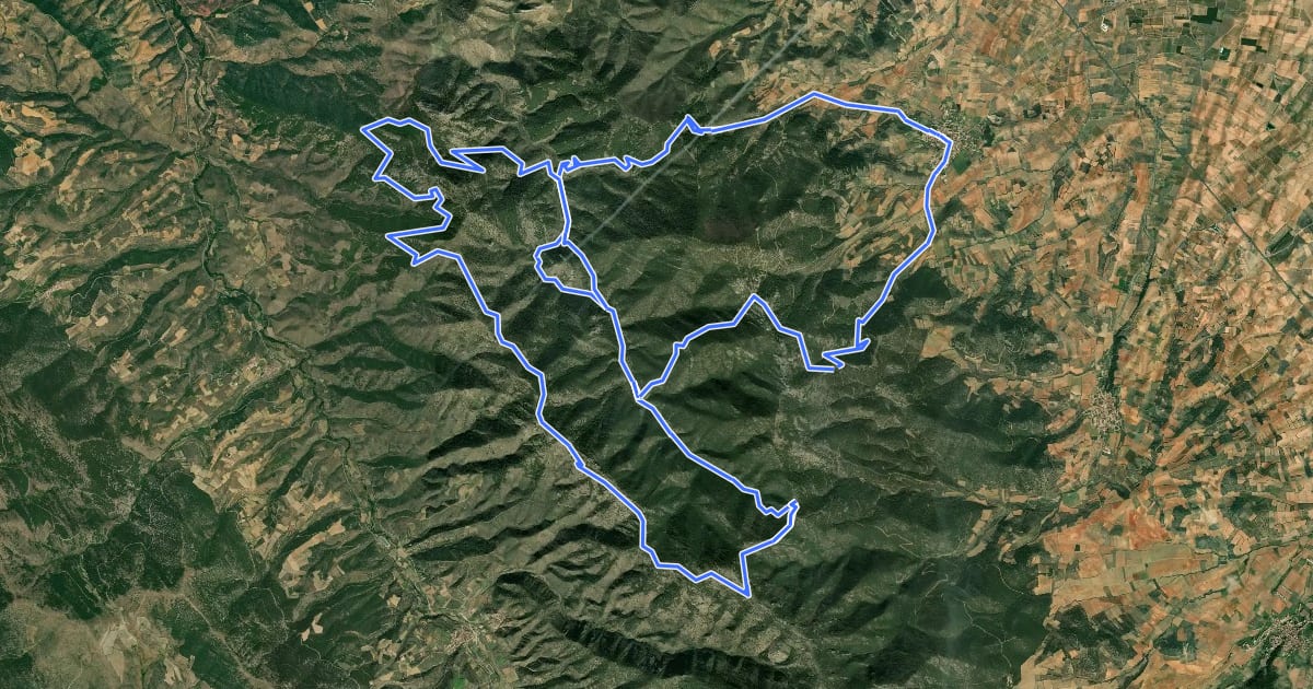 Маршрут Sierra Allgairén Mtb на спутниковом снимке