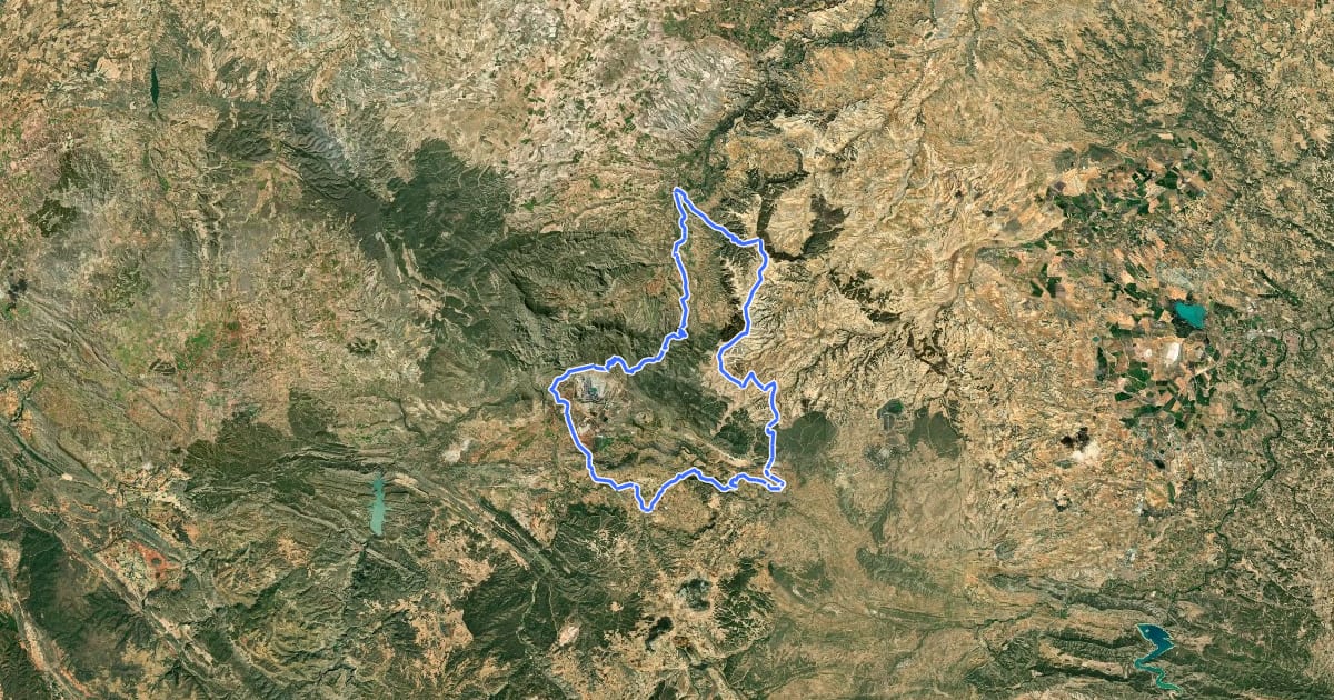 Маршрут Sierra de Arcos - Albalate на спутниковом снимке