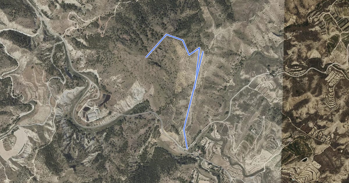 Маршрут Sierra de Canisola на спутниковом снимке