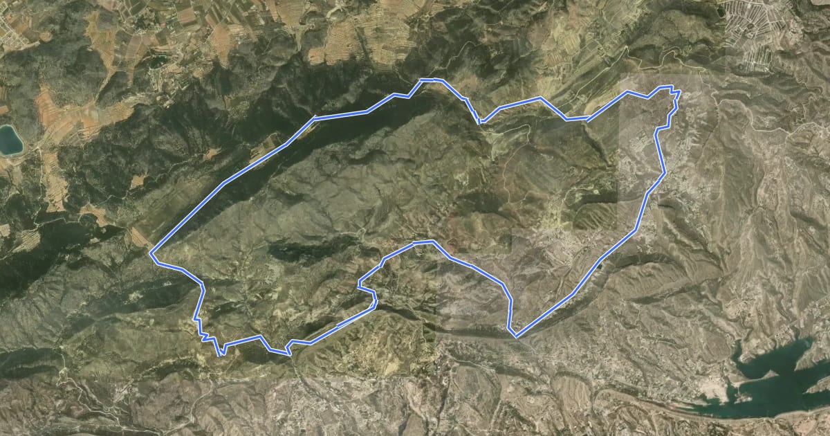 Маршрут Sierra de Crevillent на спутниковом снимке
