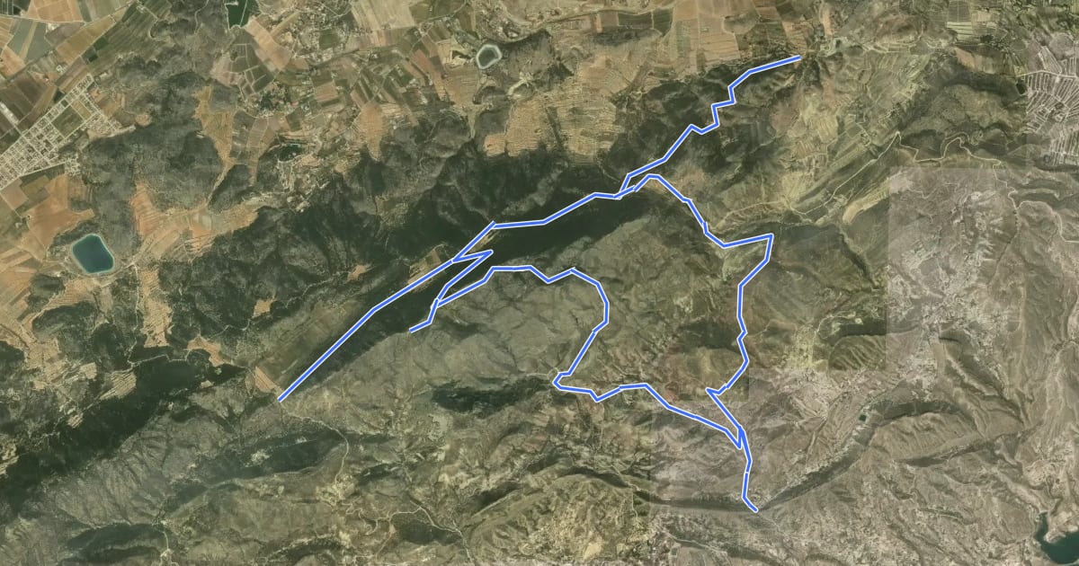 Маршрут Sierra de Crevillente на спутниковом снимке