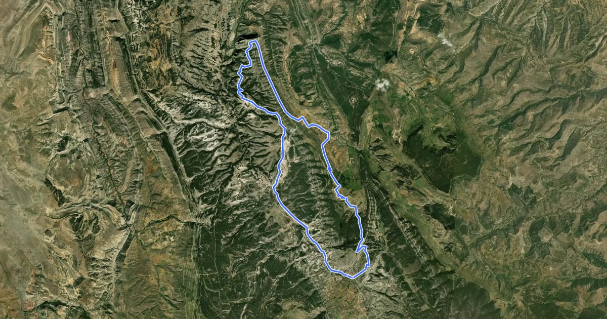Маршрут Sierra de la Cañada y Capellanía на спутниковом снимке