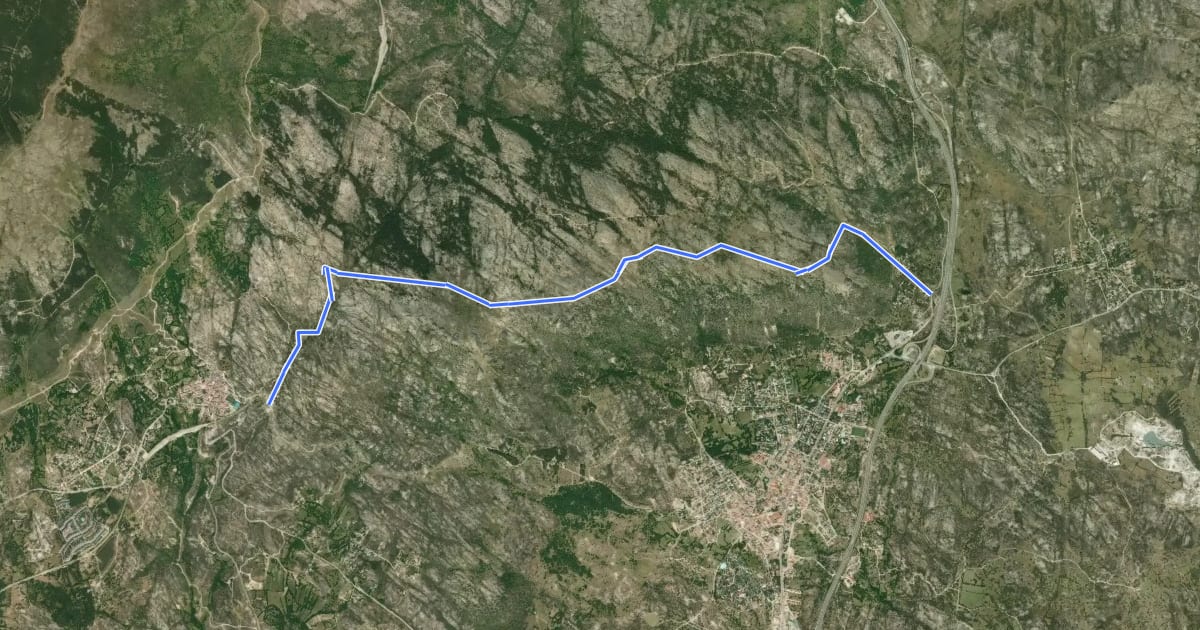 Маршрут Sierra de La Cabrera на спутниковом снимке
