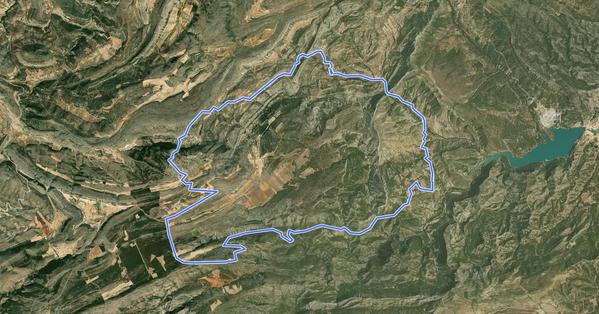 Маршрут Sierra de la Garrocha на спутниковом снимке