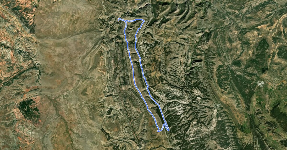 Маршрут Sierra de la Lastra на спутниковом снимке