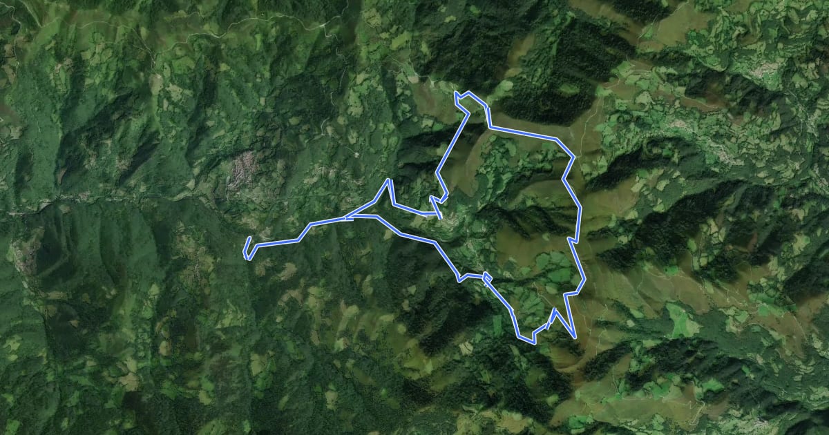 Маршрут Sierra de Navaliego на спутниковом снимке