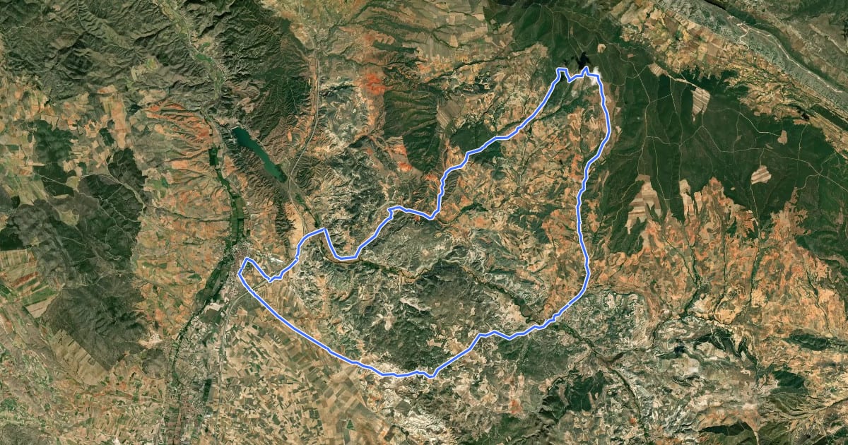 Маршрут Sierra de Pelarda на спутниковом снимке