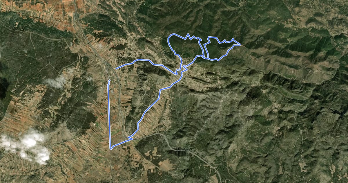 Маршрут Sierra de Pina на спутниковом снимке
