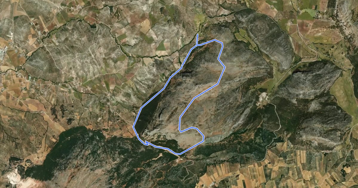 Маршрут Sierra de San Jorge на спутниковом снимке