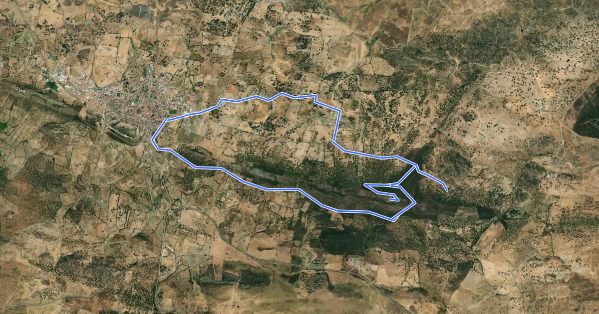 Маршрут Sierra de Santa Lucía на спутниковом снимке