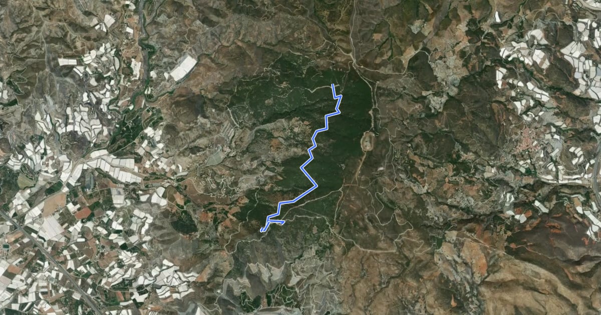 Маршрут Sierra del Conjuro на спутниковом снимке