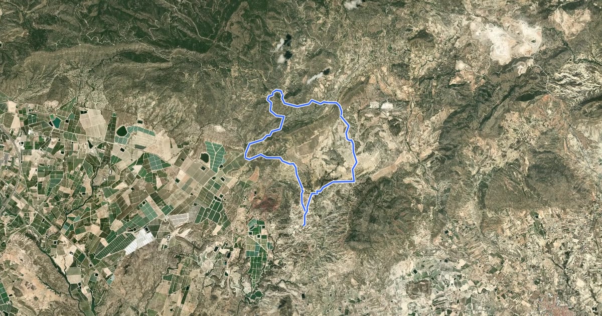 Маршрут Sierra del Águila на спутниковом снимке