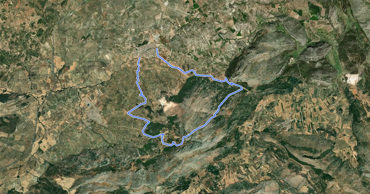 Маршрут Sierra Gorda на спутниковом снимке