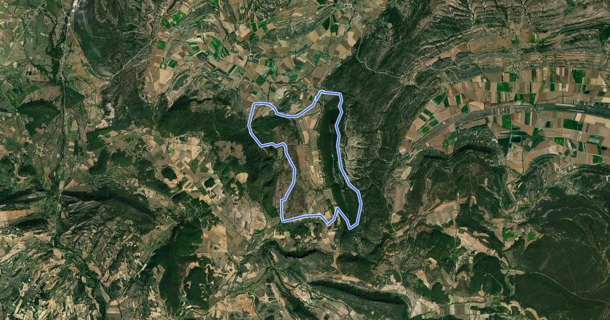 Маршрут Sierra Pelada y Villarmil на спутниковом снимке