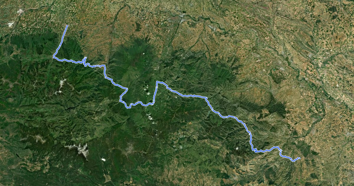 Маршрут Sierras Riojanas на спутниковом снимке