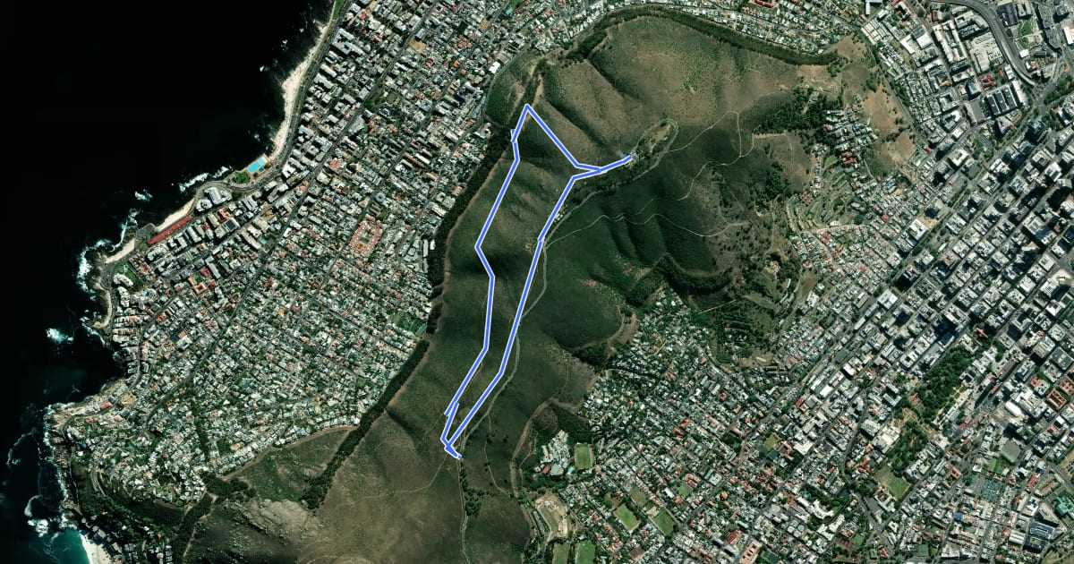Маршрут Signal Hill Trail via Lion's Head Path на спутниковом снимке