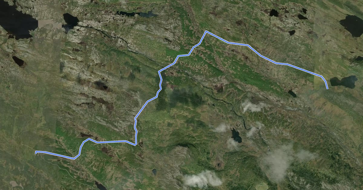 Маршрут Signatur Omveien (Dag 4) на спутниковом снимке