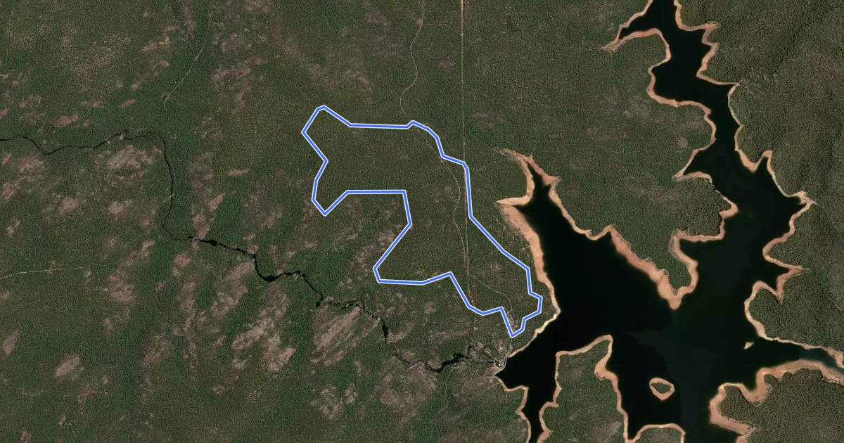 Маршрут Sika Trail на спутниковом снимке