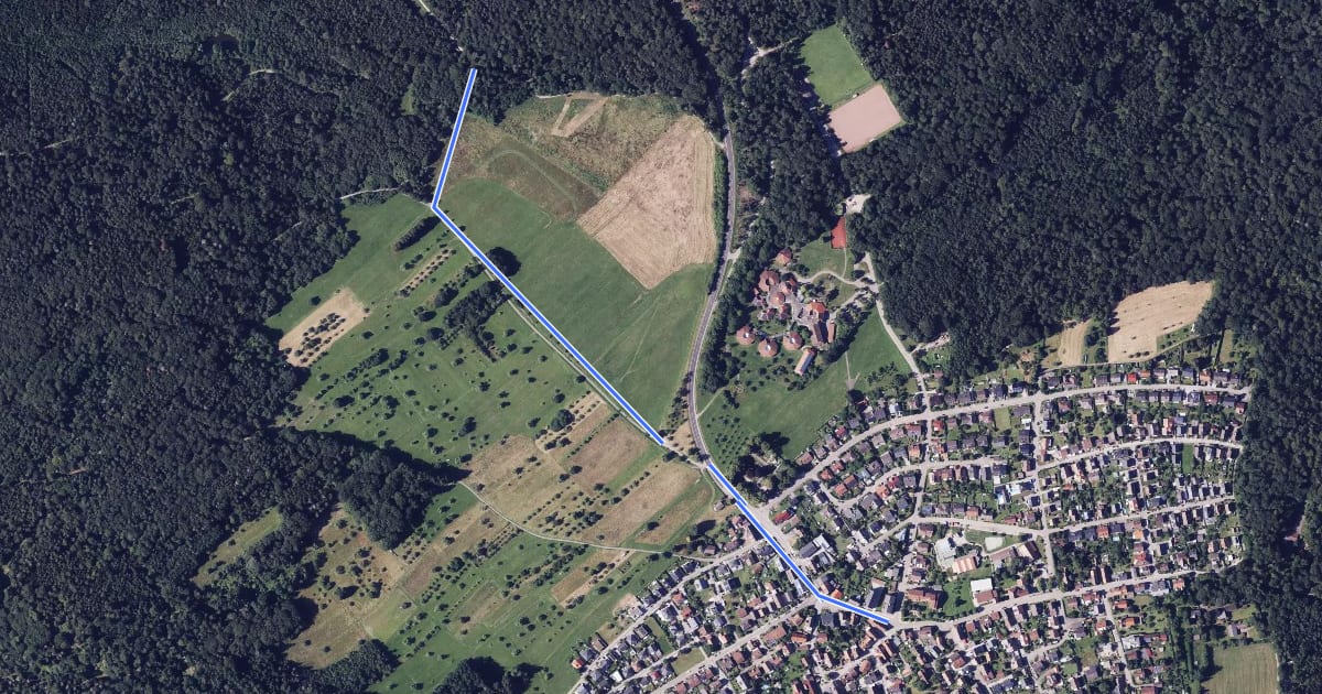 Маршрут Sikinbrunnen - Hohenwart Ortsmitte на спутниковом снимке