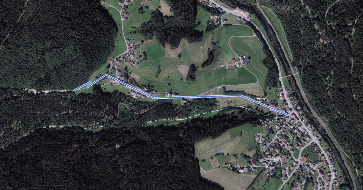 Маршрут Silberberg - Huzenbach Seebachstraße на спутниковом снимке