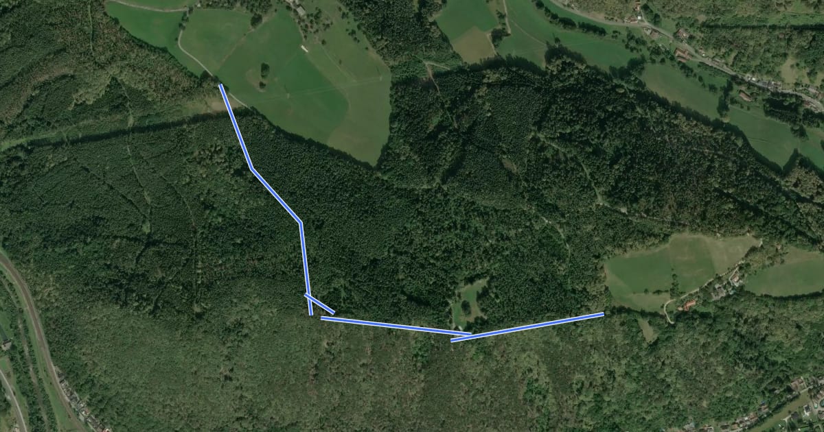Маршрут Silbersberg Gipfel на спутниковом снимке