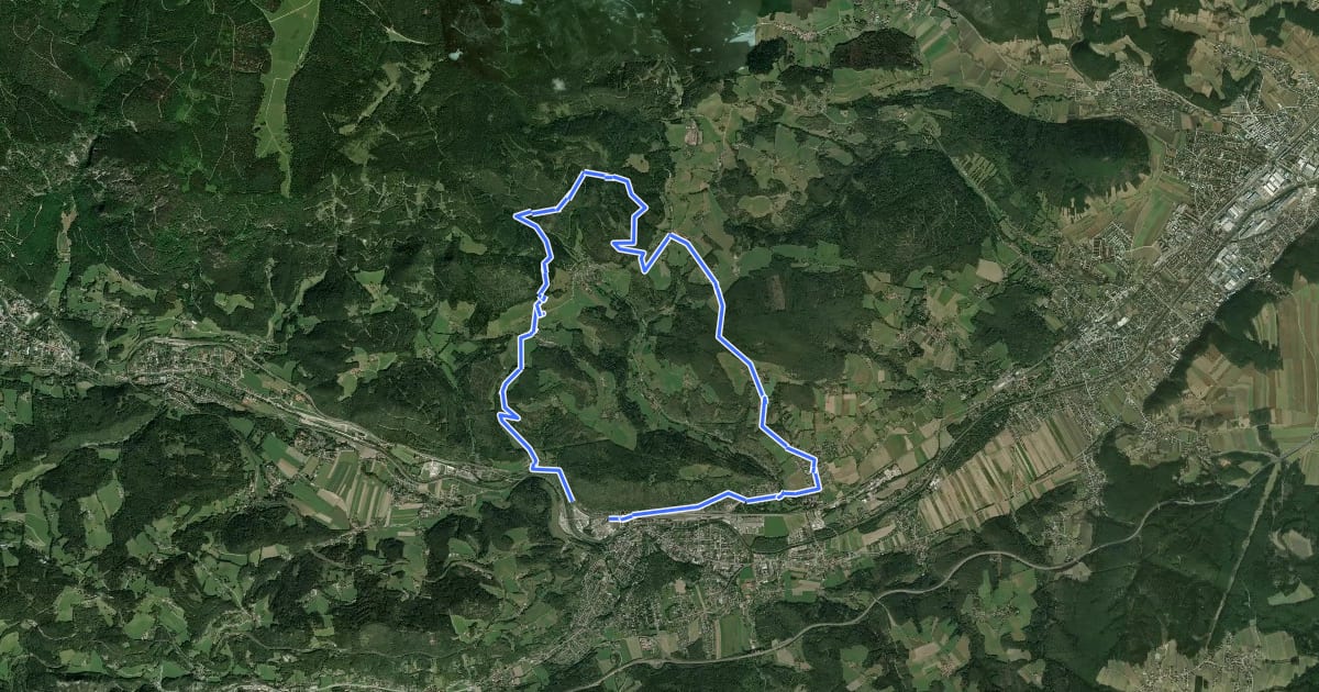 Маршрут Silbersbergstrecke на спутниковом снимке