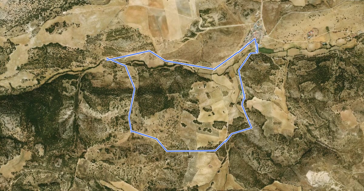 Маршрут Sillar Baja-Cerro Gallarín на спутниковом снимке