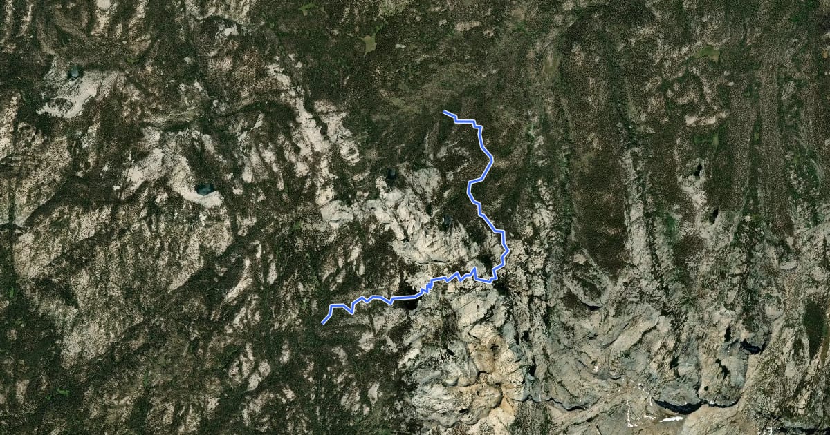 Маршрут Silliman Pass Trail на спутниковом снимке