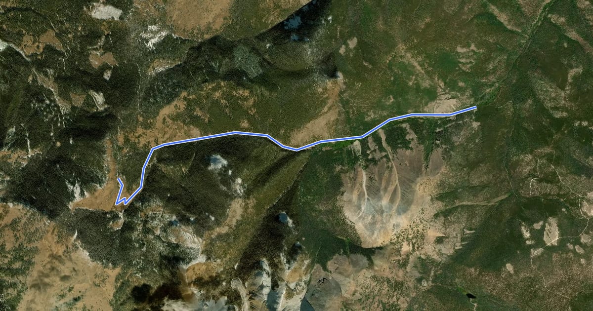 Маршрут Silver Creek на спутниковом снимке