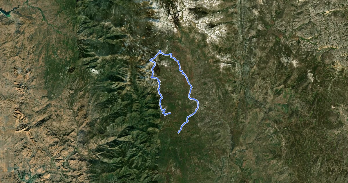 Маршрут Silver Knapsack Trail на спутниковом снимке