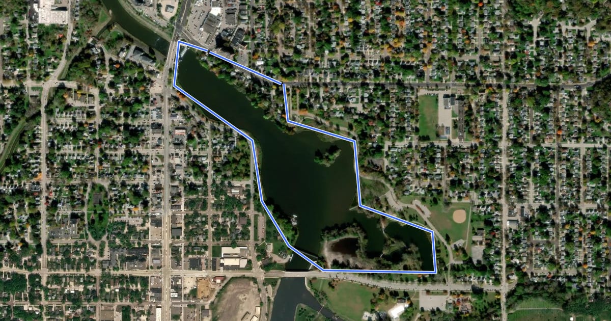 Маршрут Silver Lake Loop на спутниковом снимке