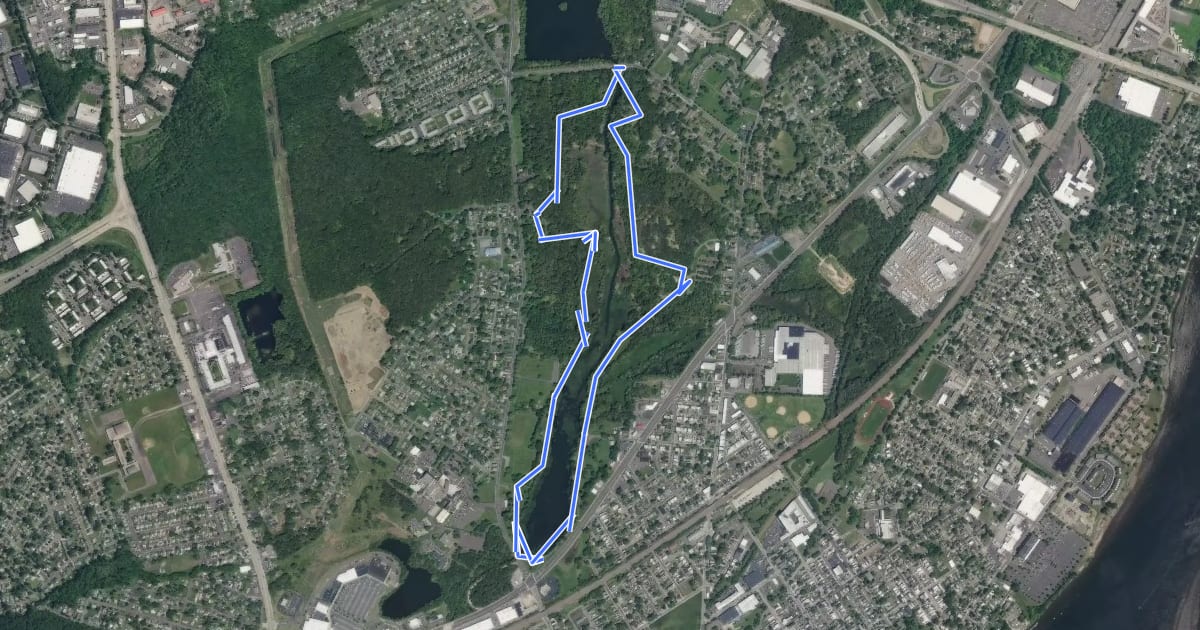 Маршрут Silver Lake Trail на спутниковом снимке