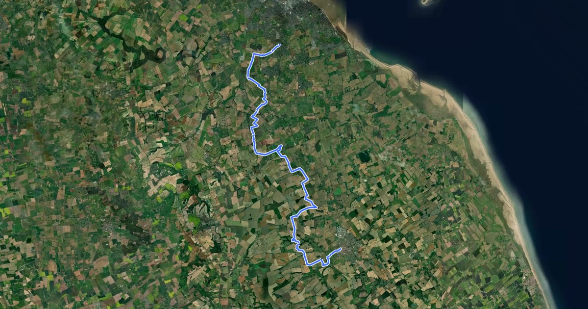 Маршрут Silver Lincs Way на спутниковом снимке