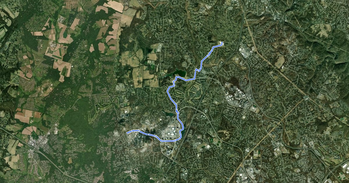 Маршрут Silver Route на спутниковом снимке