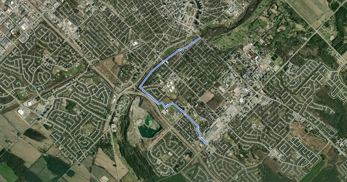 Маршрут Silvercreek Trail на спутниковом снимке