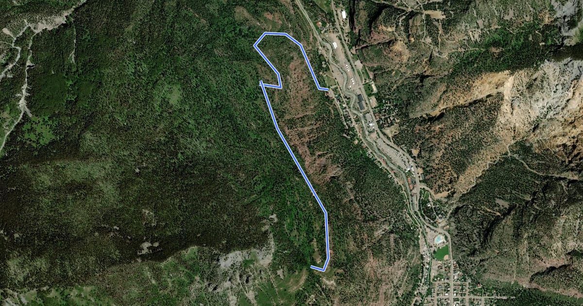 Маршрут Silvershield Trail на спутниковом снимке