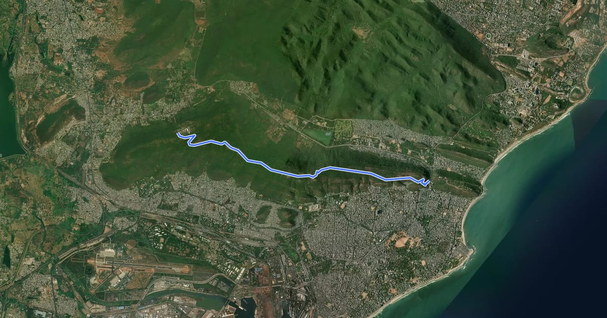 Маршрут Simhachalam Trails на спутниковом снимке