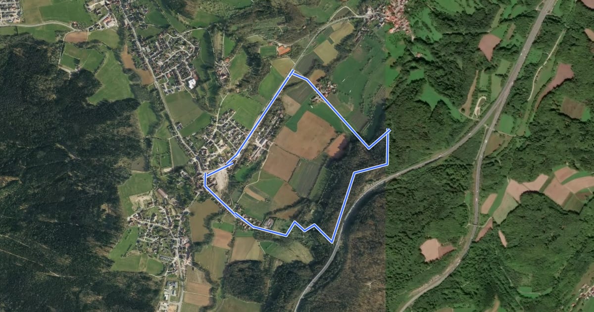 Маршрут Simmelsdorfer Rundwanderweg Gelb 5 на спутниковом снимке