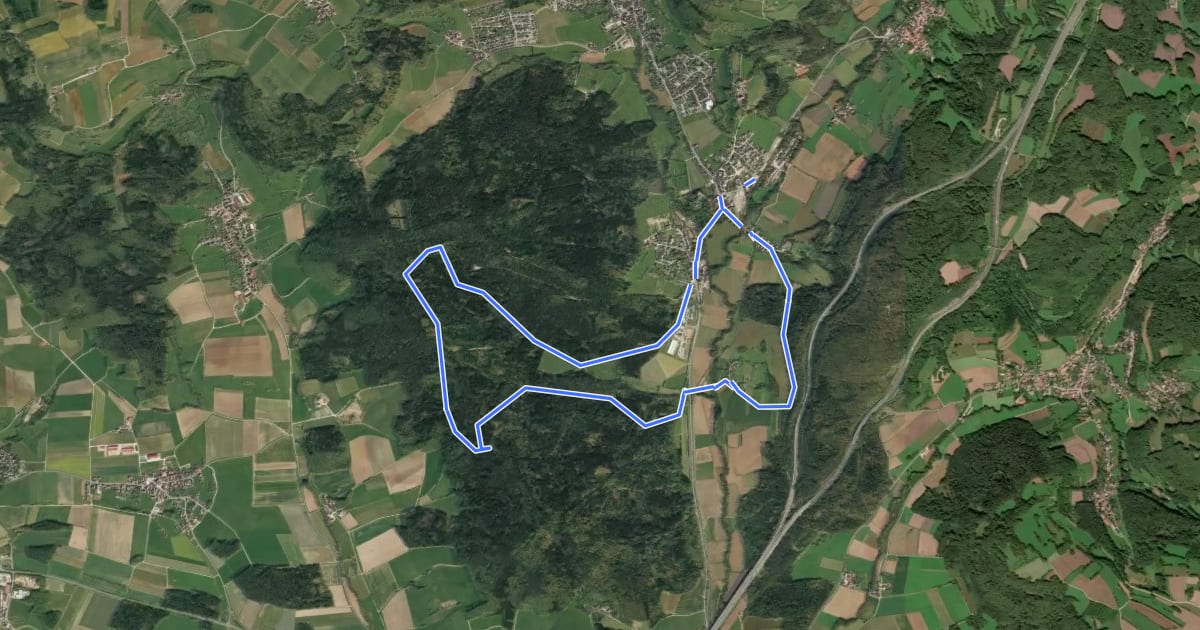 Маршрут Simmelsdorfer Rundwanderweg Gelb 7 на спутниковом снимке