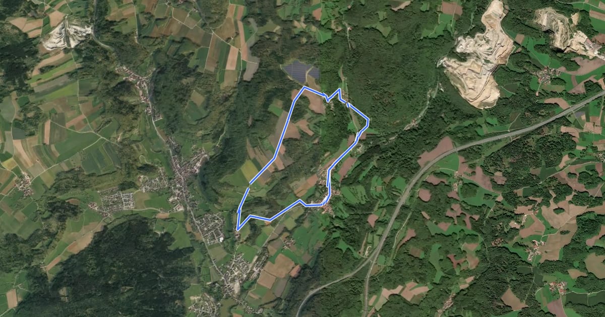 Маршрут Simmelsdorfer Rundwanderweg Rot 3 на спутниковом снимке