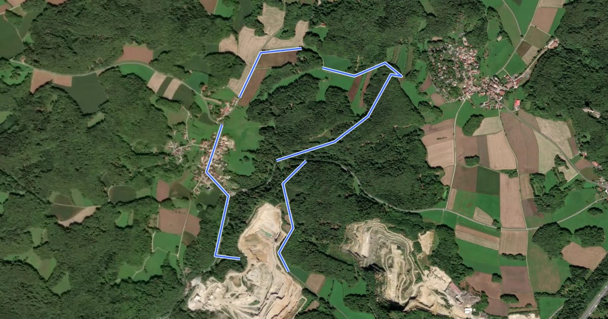 Маршрут Simmelsdorfer Rundwanderweg Rot 7 на спутниковом снимке
