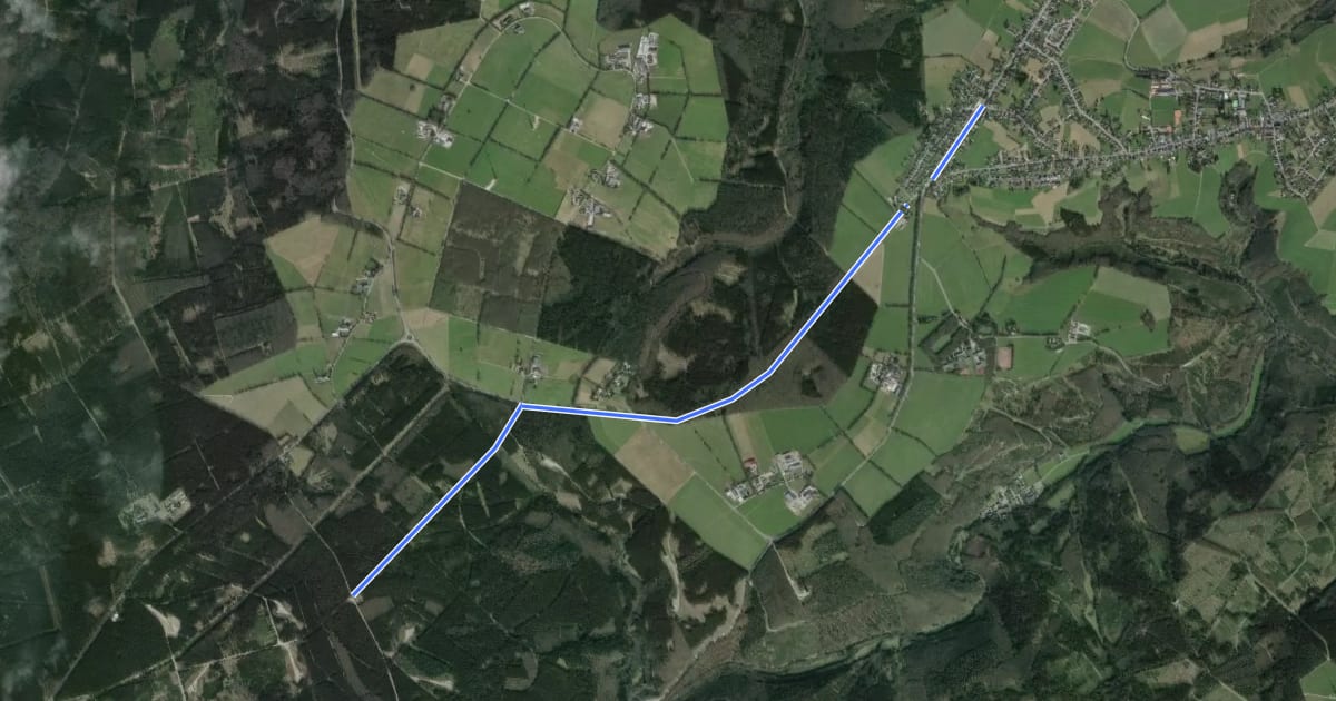 Маршрут Simmerath (09) - Hürtgenwald (10) на спутниковом снимке